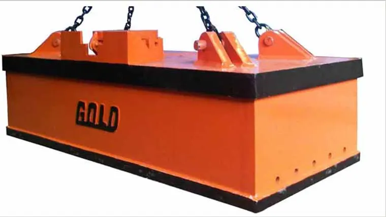 ISC rectangular electro magnet for steel-plant material handling